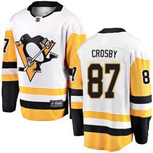 Pittsburgh Penguins Pelipaita #87 Sidney Crosby Breakaway Valkoinen - Fanatics Branded Vieras
